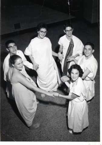 South Shore HS Latin Club (AKA early toga party) circa 1959