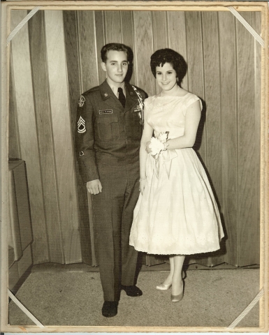I found my 1960 Military Ball photo of me, Big Stu Hoffenberg with Guess Who? Our very own Sheila Wolfe. Isnt she lovely.Thats Cincuenta y uno ago
in todays math.